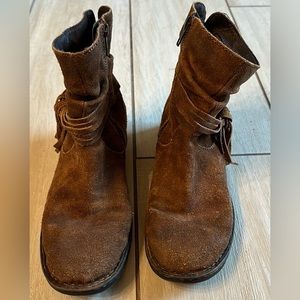 Born brown suede booties size 7